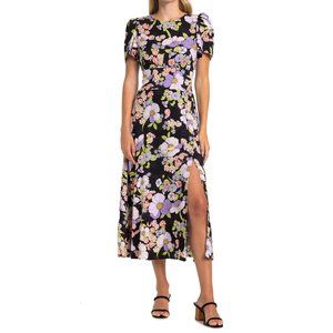AFRM Jamie Print Open Back Short Sleeve Dress, NWT
